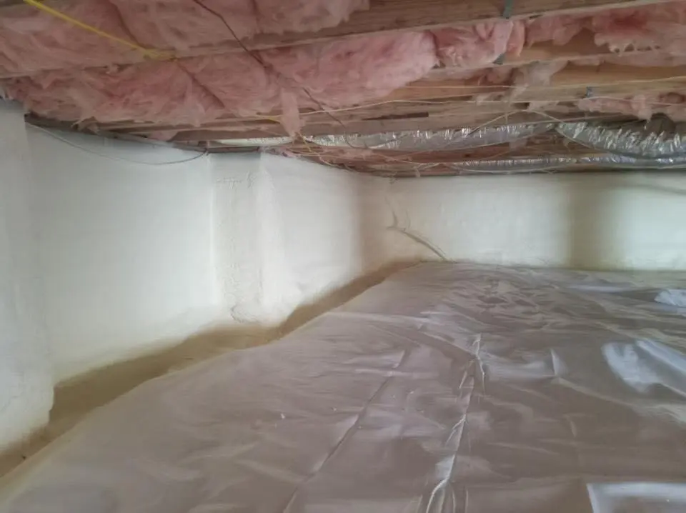 Crawl space encapsulation with closed-cell spray foam for Spray Foam Roofing in Meridianville
