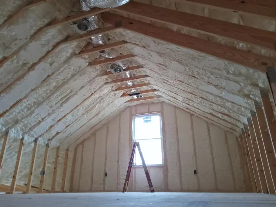 Spray foam roofing application for Crawl Space Insulation project in Meridianville